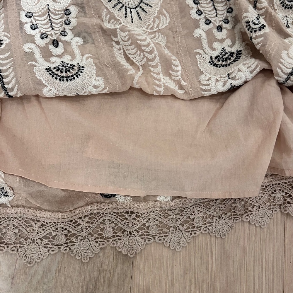 Anthropologie Maeve Embroidered Sleeveless Midi Slip Dress XS - *FREE* Shipping - Picture 10 of 12